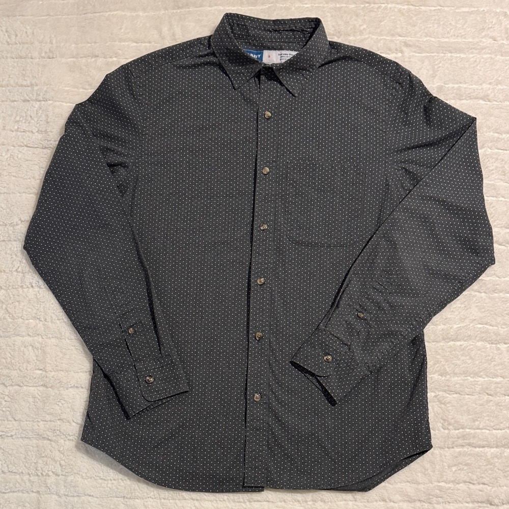 Men's Old Navy Gray with White Dots Everyday Shirt